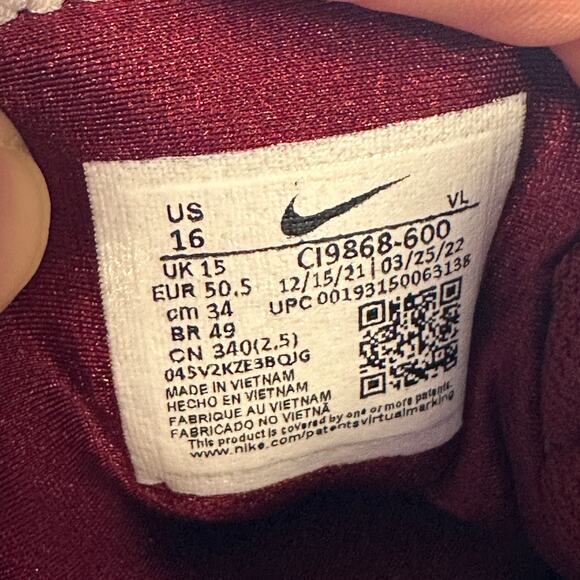 NIKE Mens 16 Force Savage Elite 2 Football Cleats FSU Florida State CI9868-600 main image 8